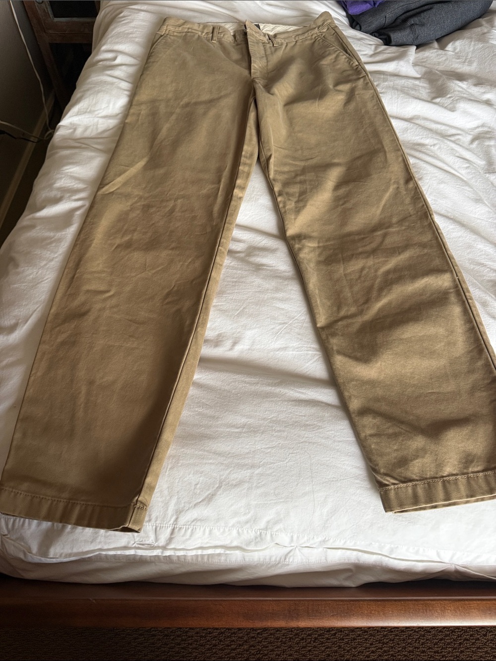 J. Crew Men's Tan Chino Straight-Leg Pants